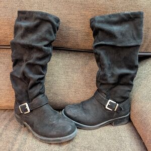 Steve Madden Black Slouchy Boots